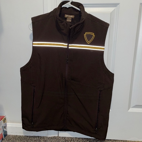 Ariat Zip up vest Men’s Size Medium Brown - Picture 1 of 8
